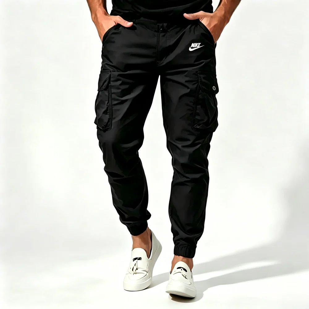 Multi-pocket tapered cargo pants