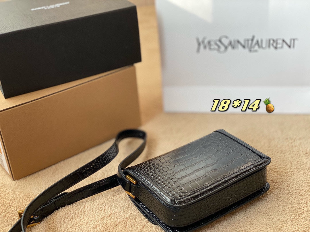 Crocodile print tofu bag