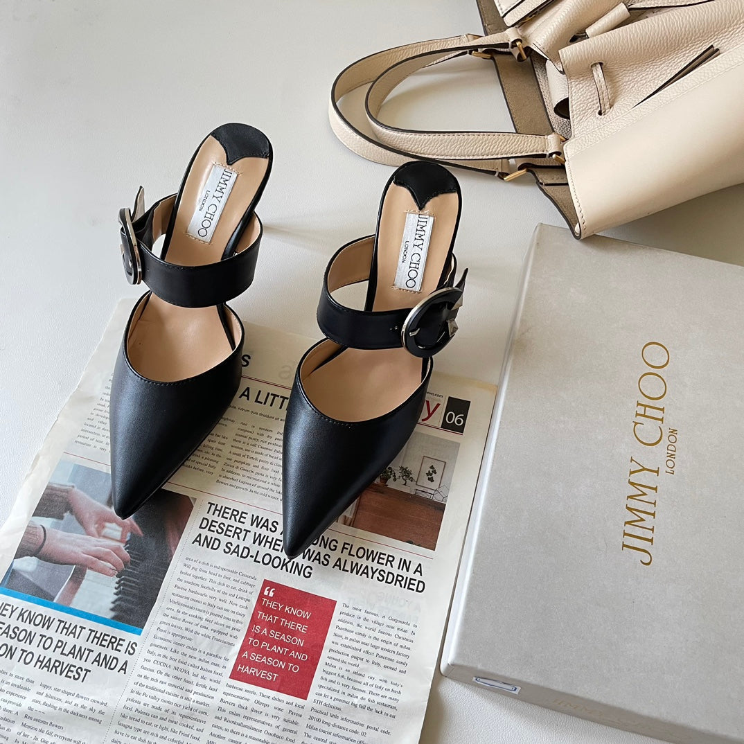 JIM* 23 round buckle high heels