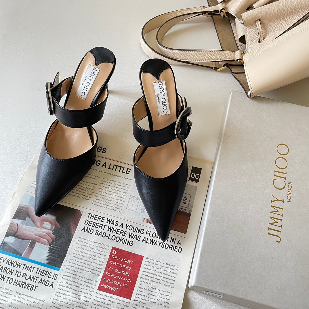 JIM* 23 round buckle high heels