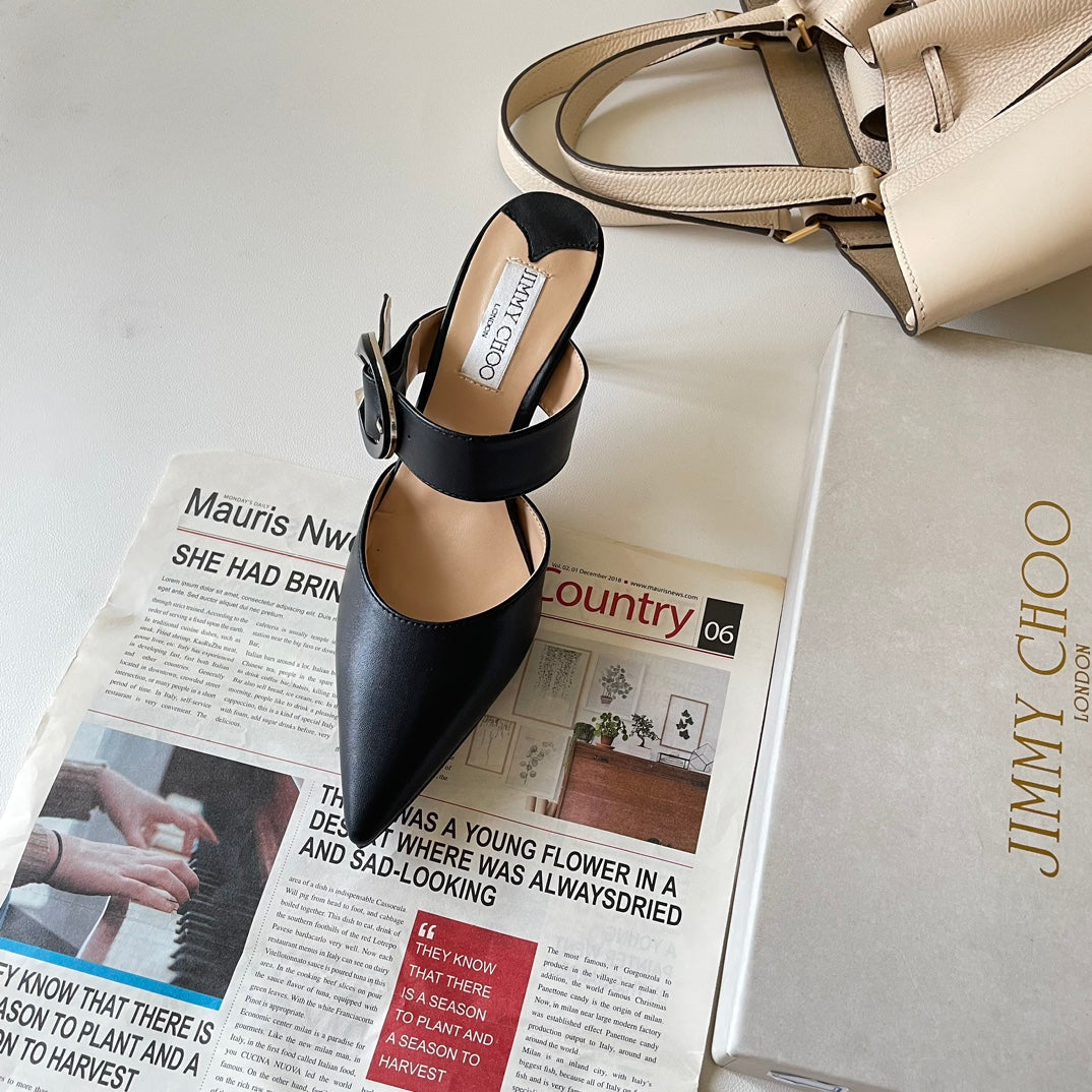 JIM* 23 round buckle high heels