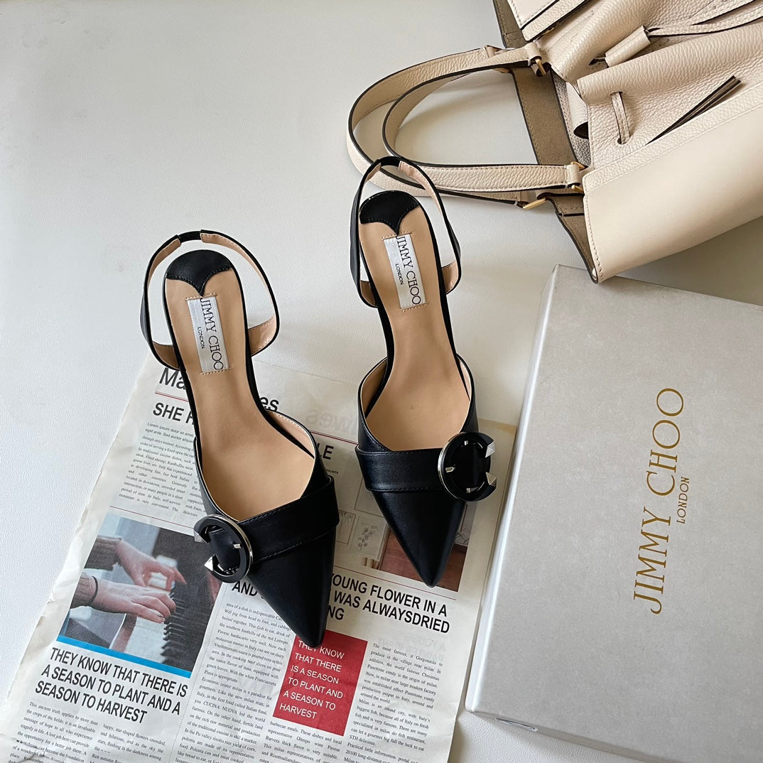 JIM* 23 round buckle high heels