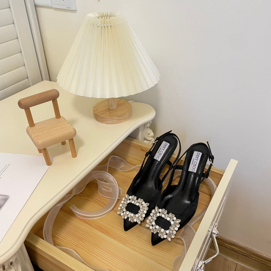 JIM* rhinestone high heels