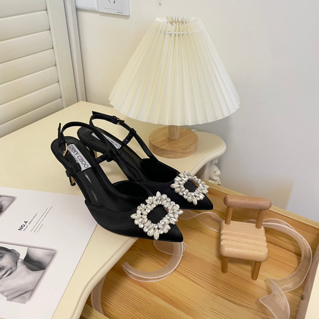 JIM* rhinestone high heels