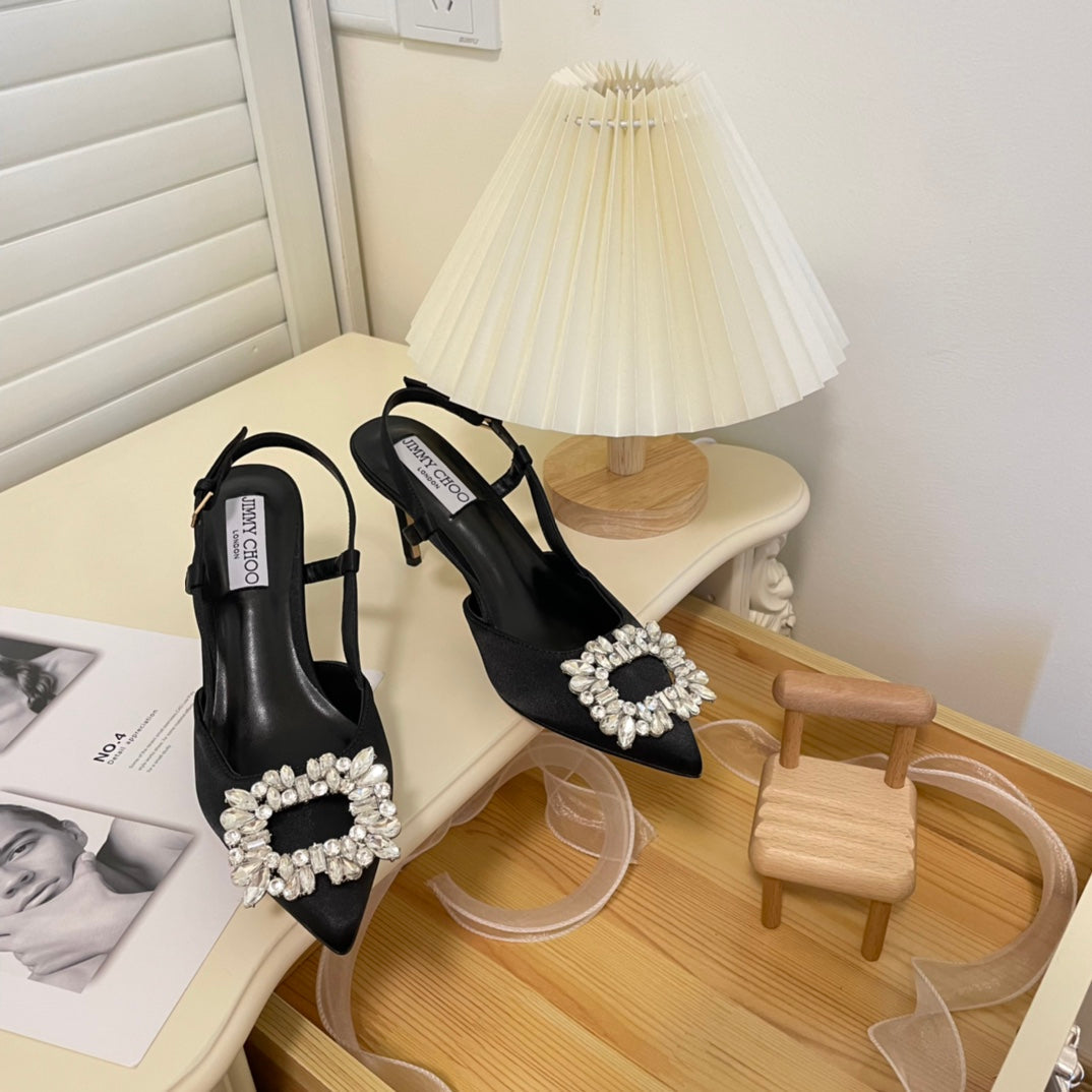 JIM* rhinestone high heels