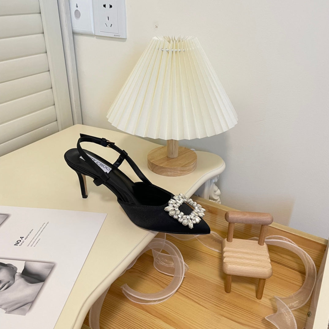 JIM* rhinestone high heels