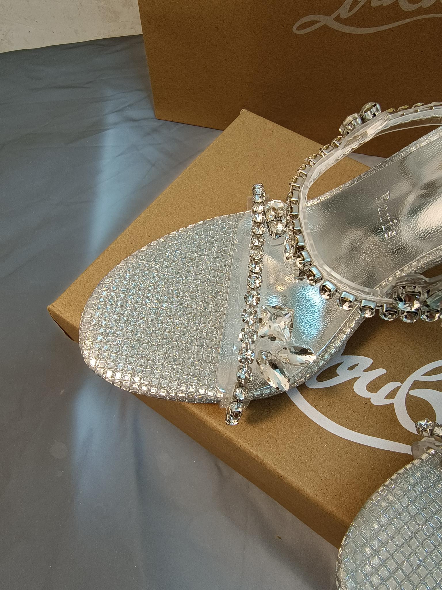 CL rhinestone sandals/high heels