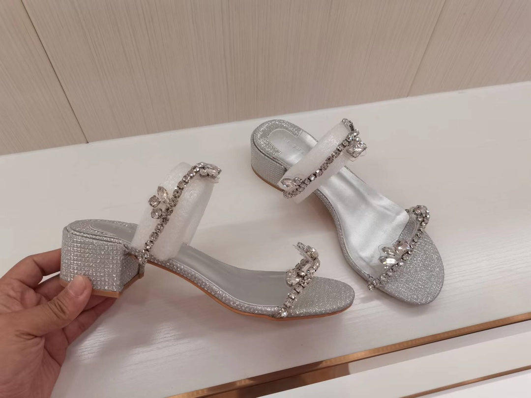 CL rhinestone sandals/high heels