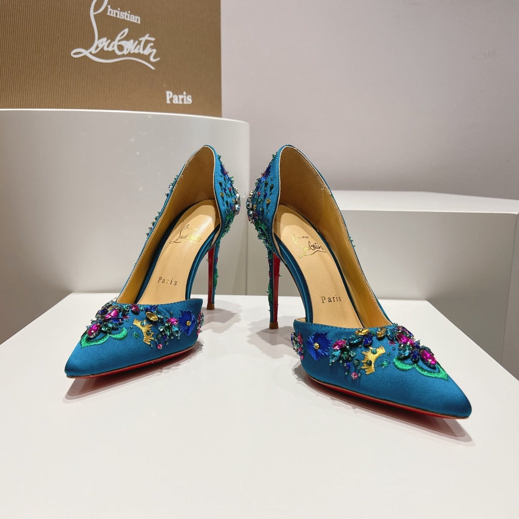 CL* 24 1:1 VIPembroidered high heels