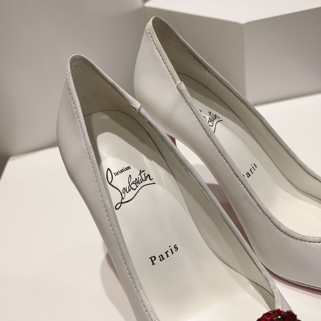 CL *24 1:1 VIP  heart-shaped gemstone high heels