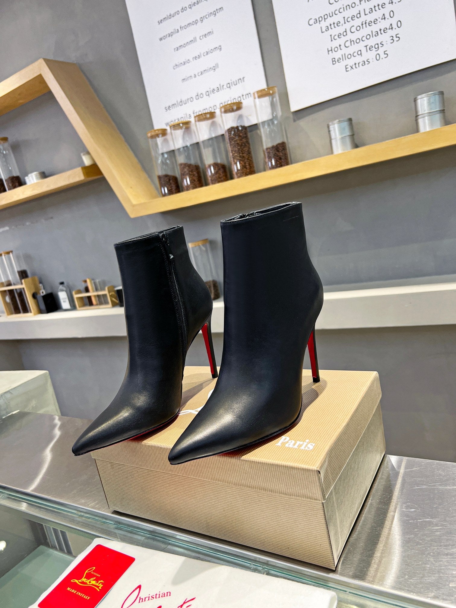 CL*  1:1 VIP leather high heel boots