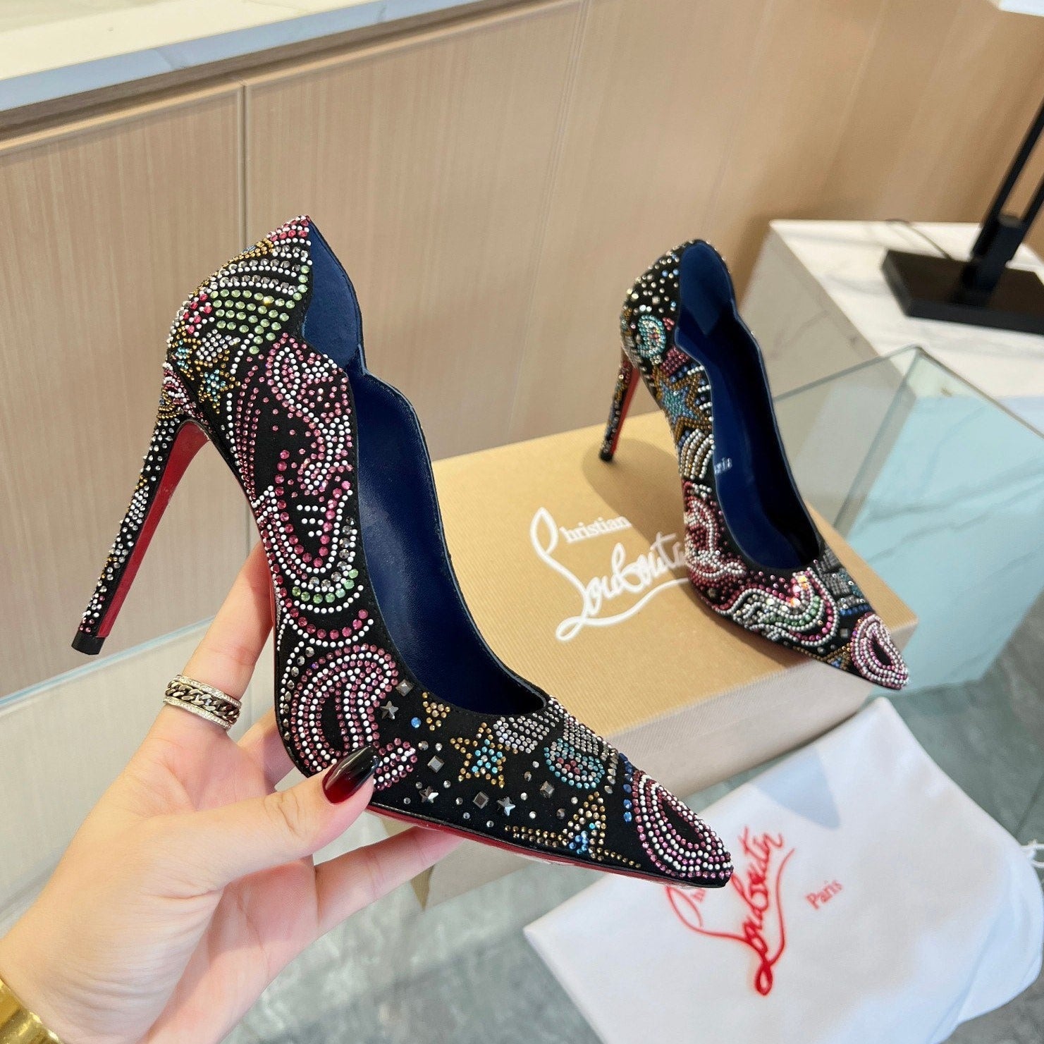 CL*  1:1 VIP hot diamond high heels