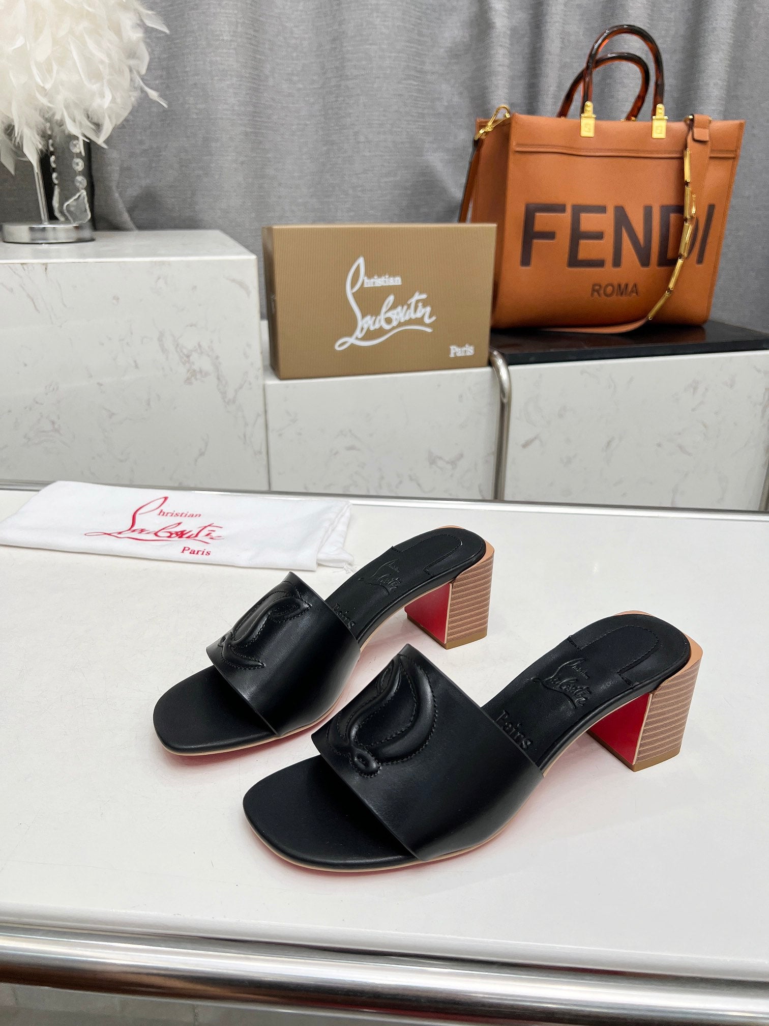 CL* 24 new 1:1 VIP high-heeled slippers