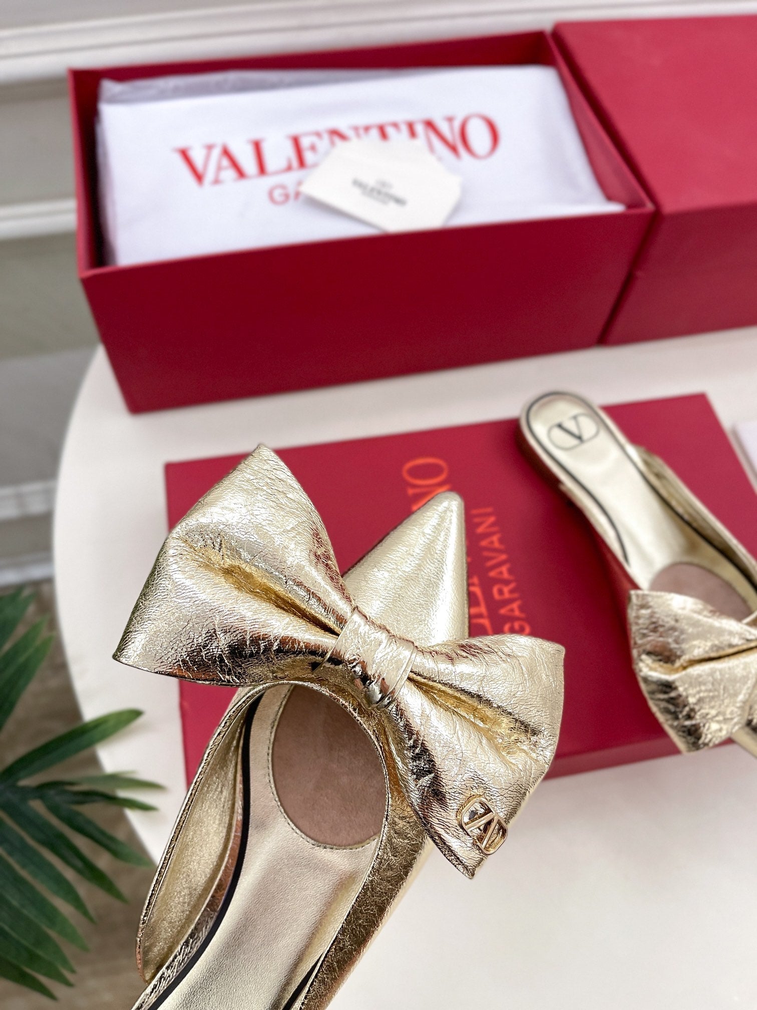 Valenti* 24 new pointed toe bow mules 1:1 VIP