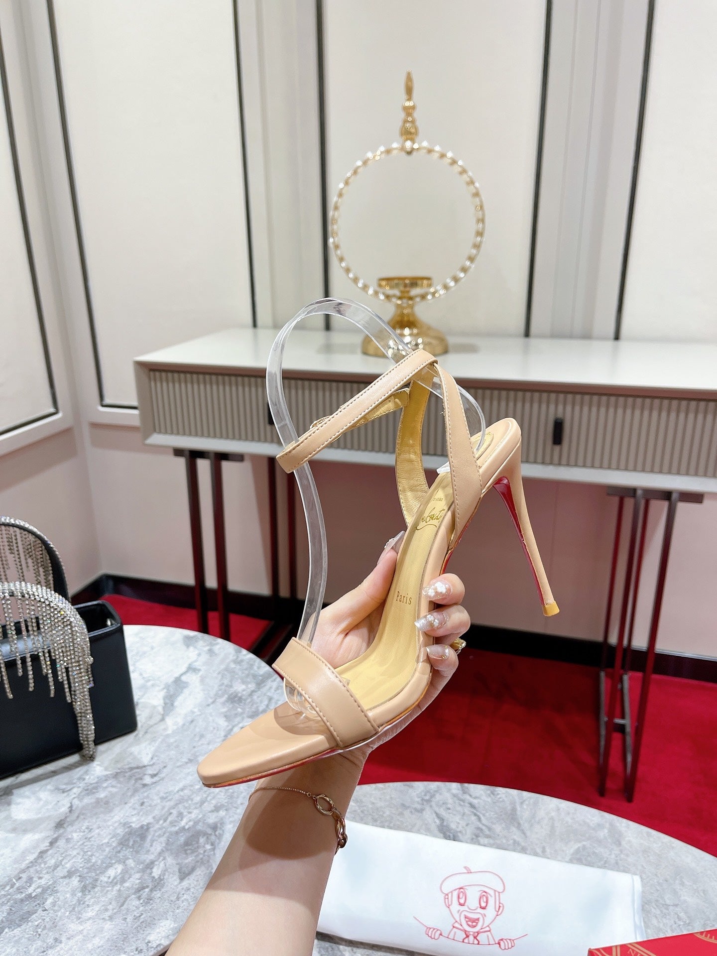 CL*24 new nude strap high heels 1:1 VIP