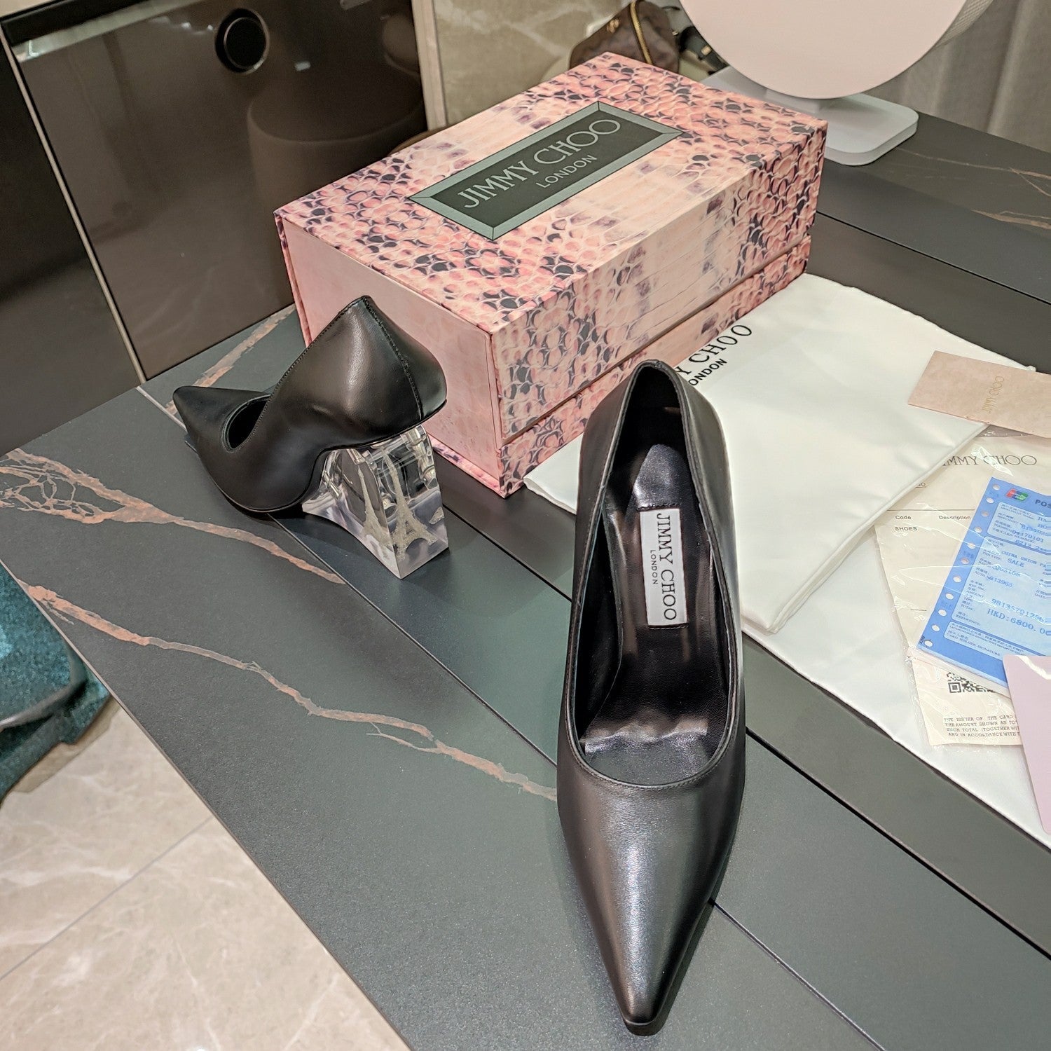 JIMM* 24 new transparent wedge shoes 1:1 VIP