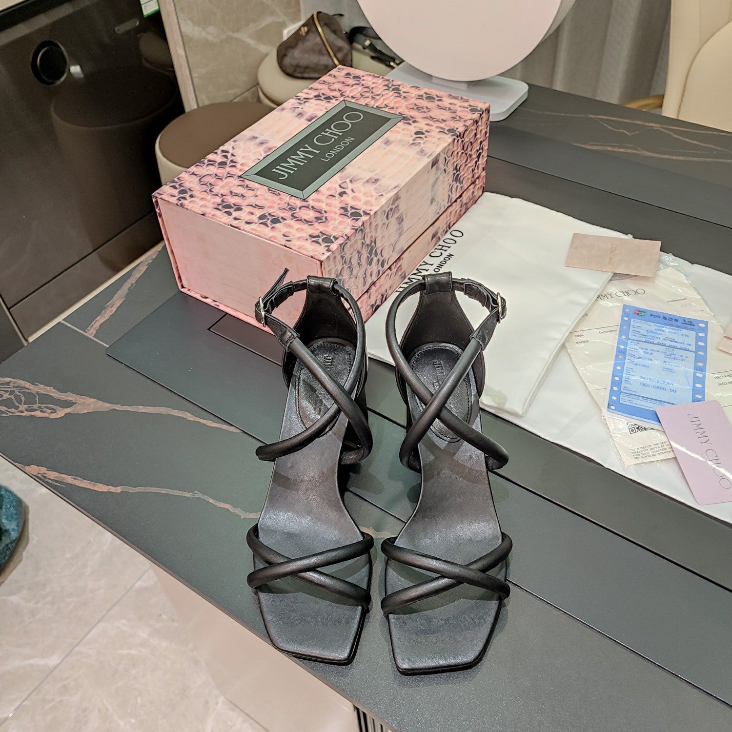 JIMM* 24 new thick heel high heels 1:1 VIP