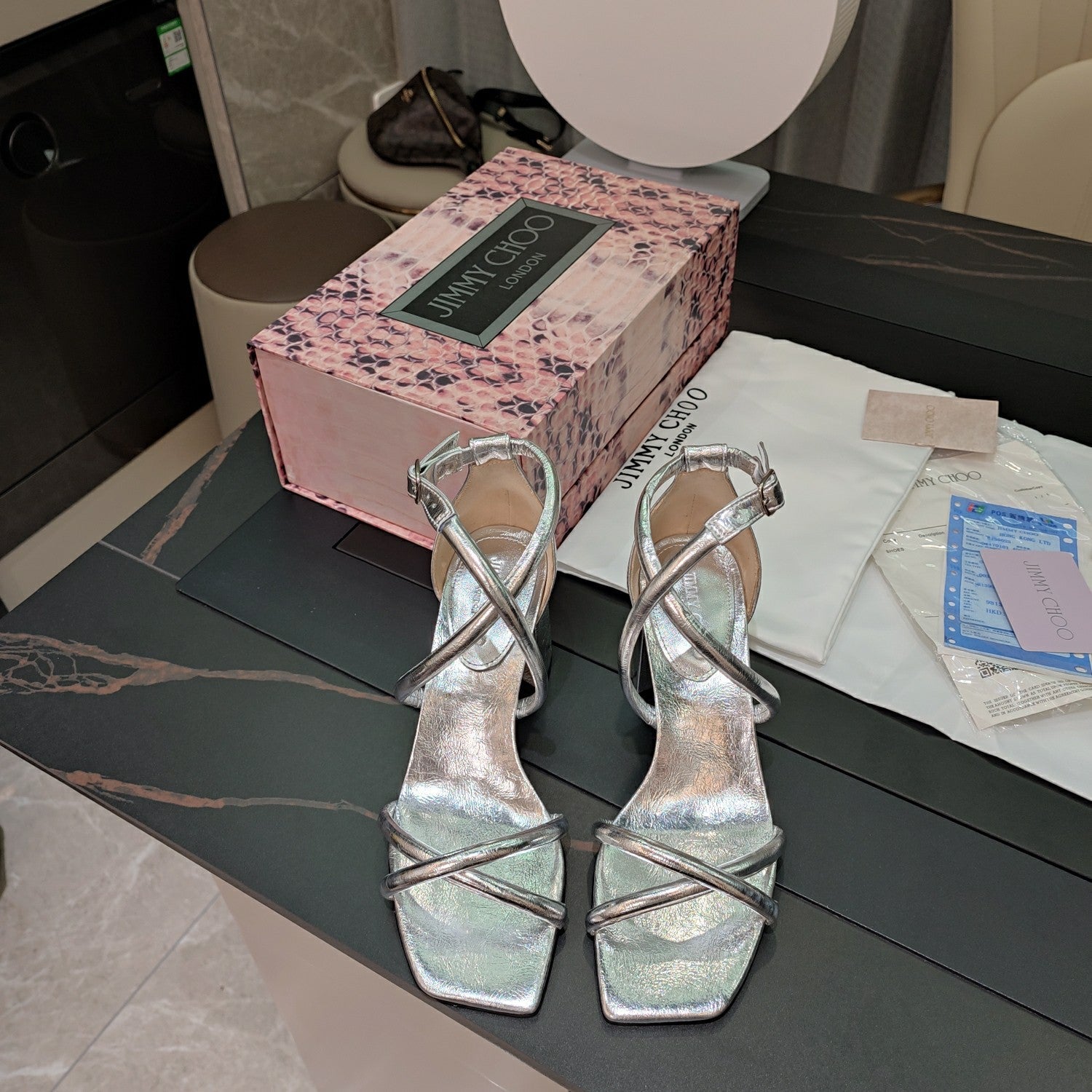 JIMM* 24 new thick heel high heels 1:1 VIP