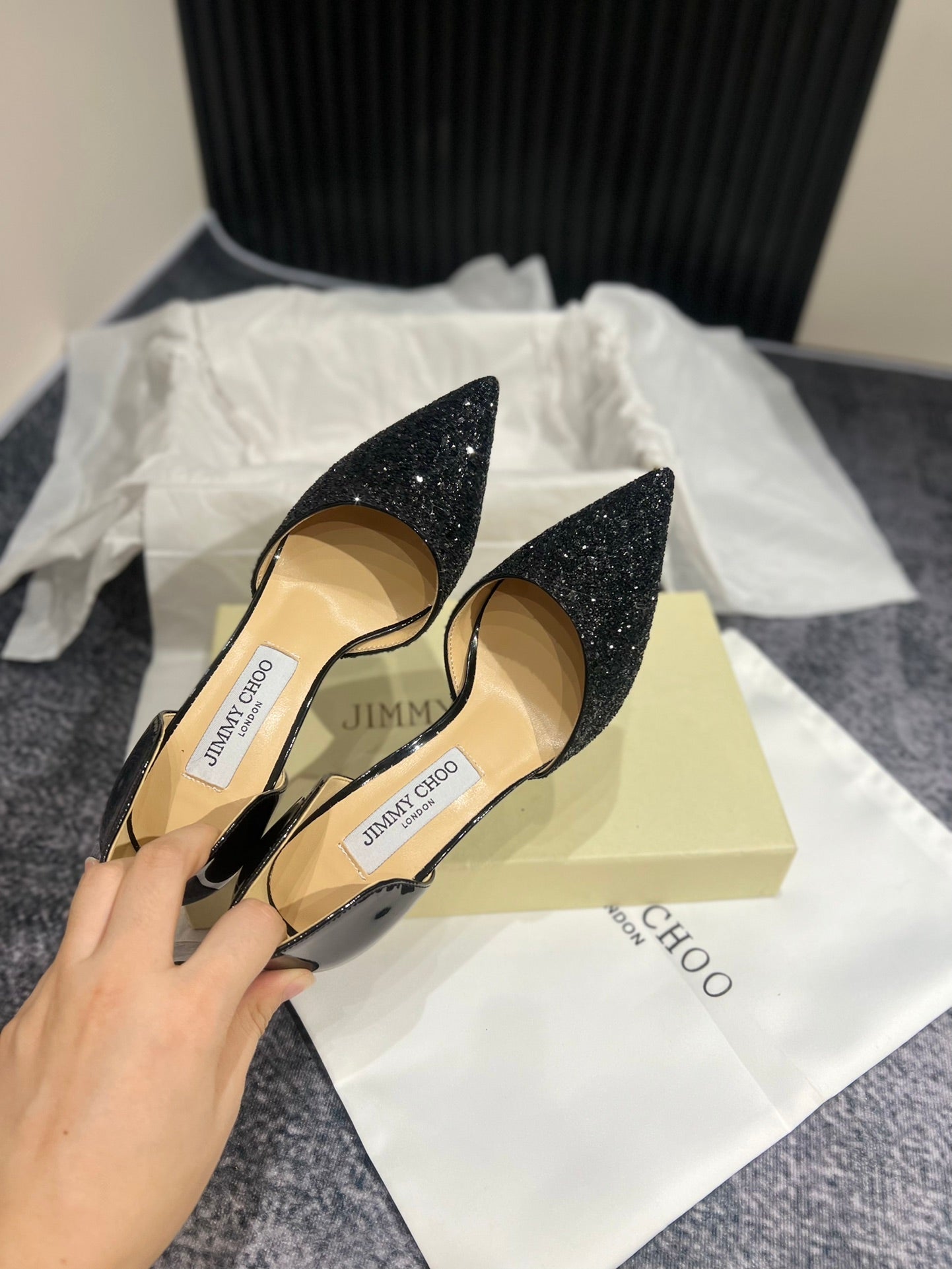 JIM* CHO* sequined shoes