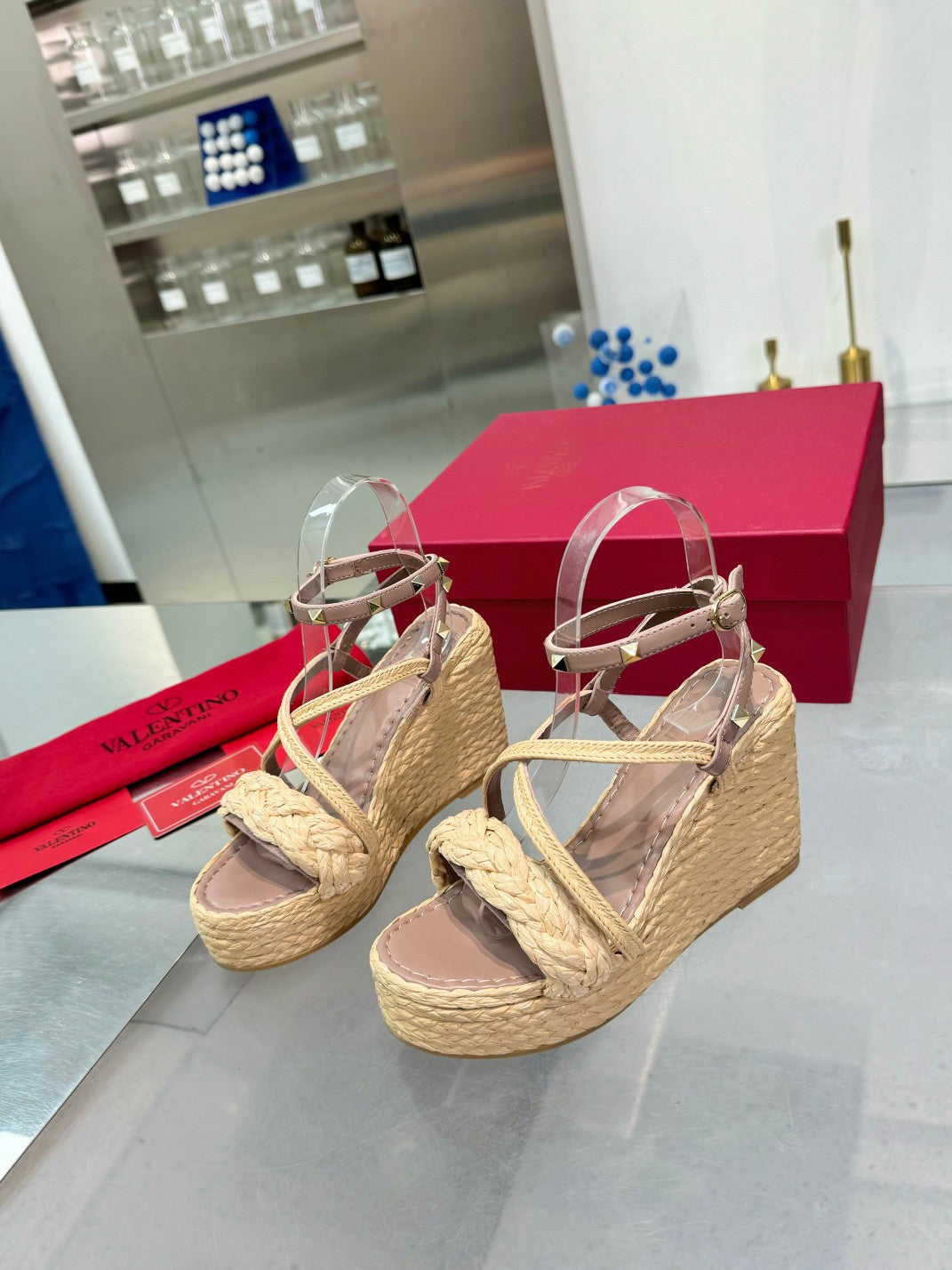 Valenti* 24 new raffia hollow heel sandals  1:1 VIP