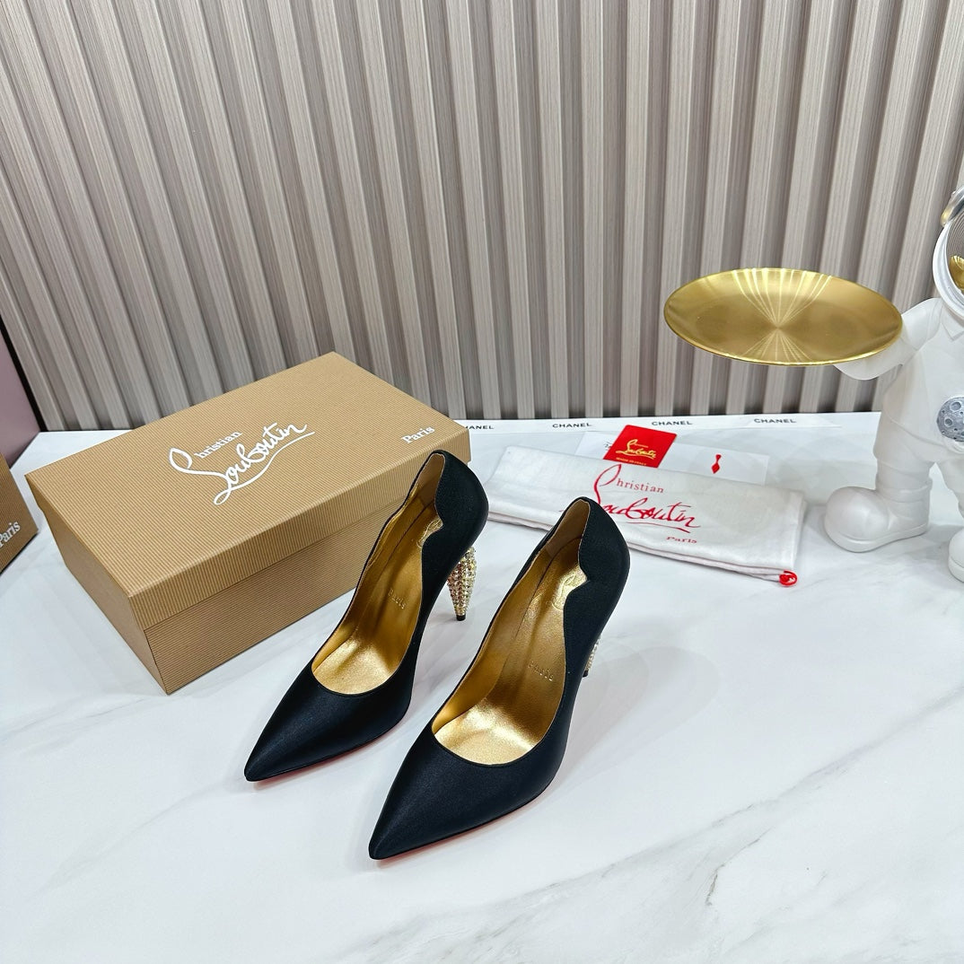 CHRIS* LOUB* 24SS multicolored crystal heels 1:1 VIP