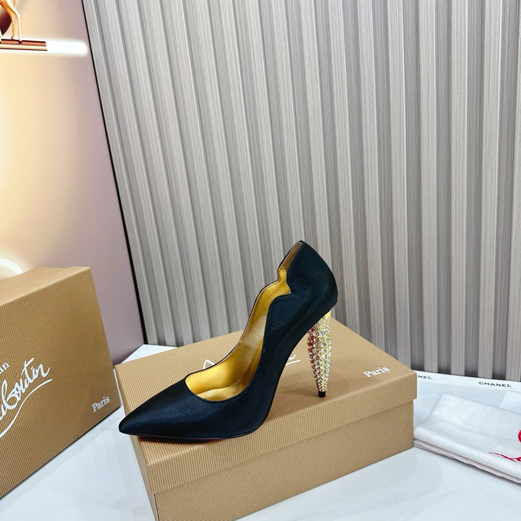 CHRIS* LOUB* 24SS multicolored crystal heels 1:1 VIP