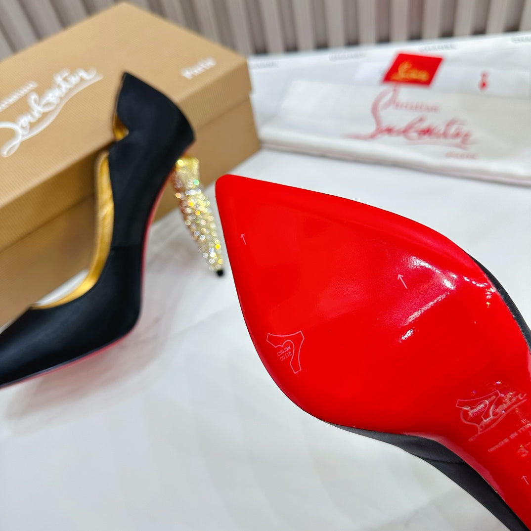 CHRIS* LOUB* 24SS multicolored crystal heels 1:1 VIP