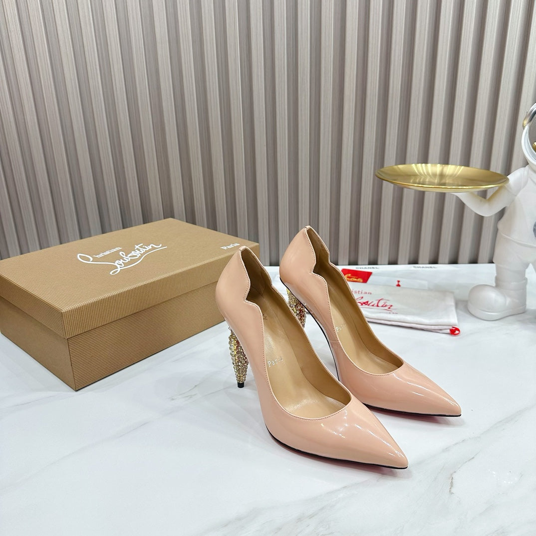 CHRIS* LOUB* 24SS multicolored crystal heels 1:1 VIP