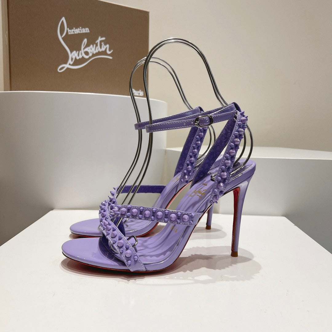 CHRIS* LOUB* 24SS rivet high-heeled sandals 1:1 VIP