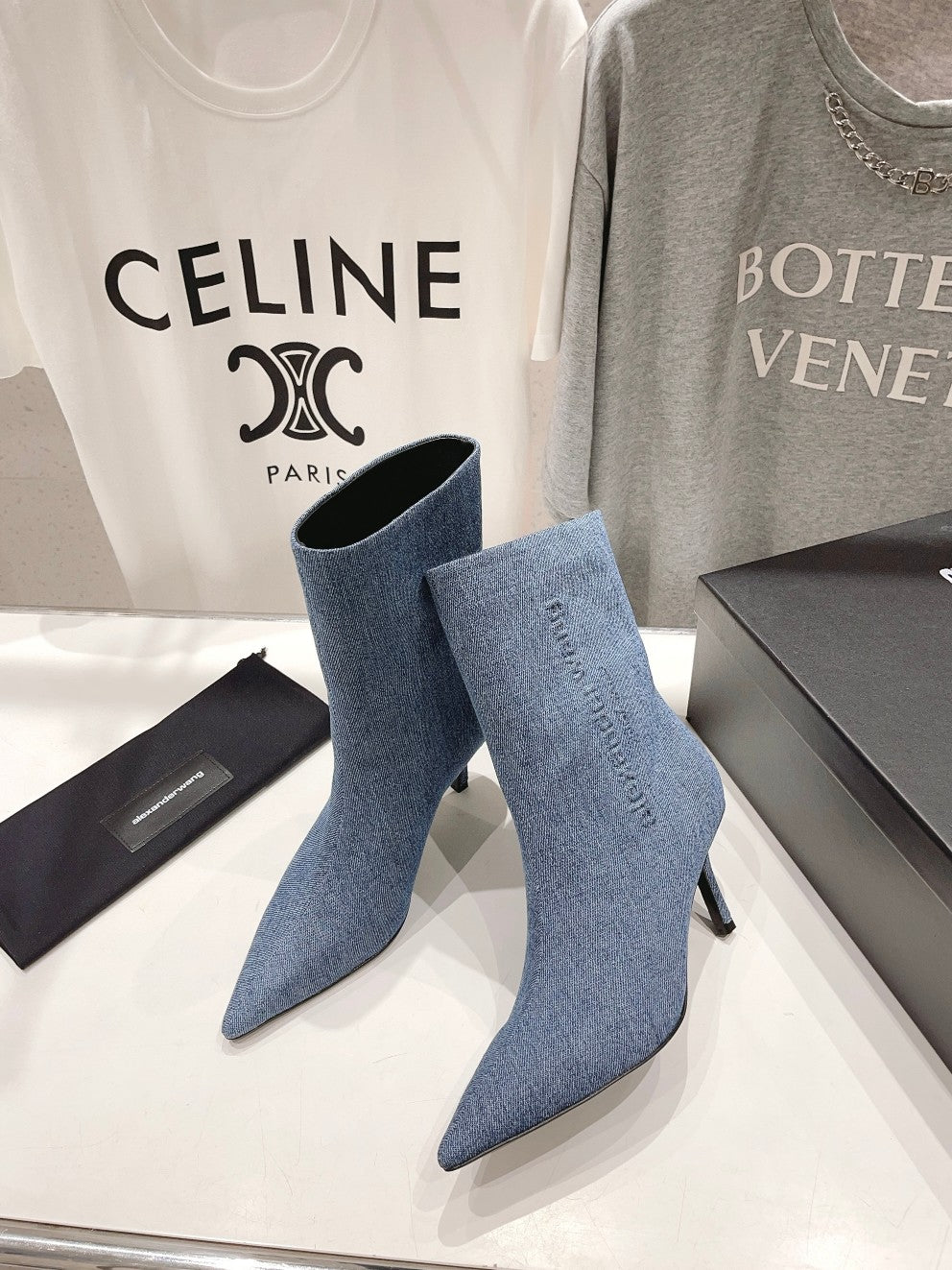 WA 24SS pointed toe ankle boots