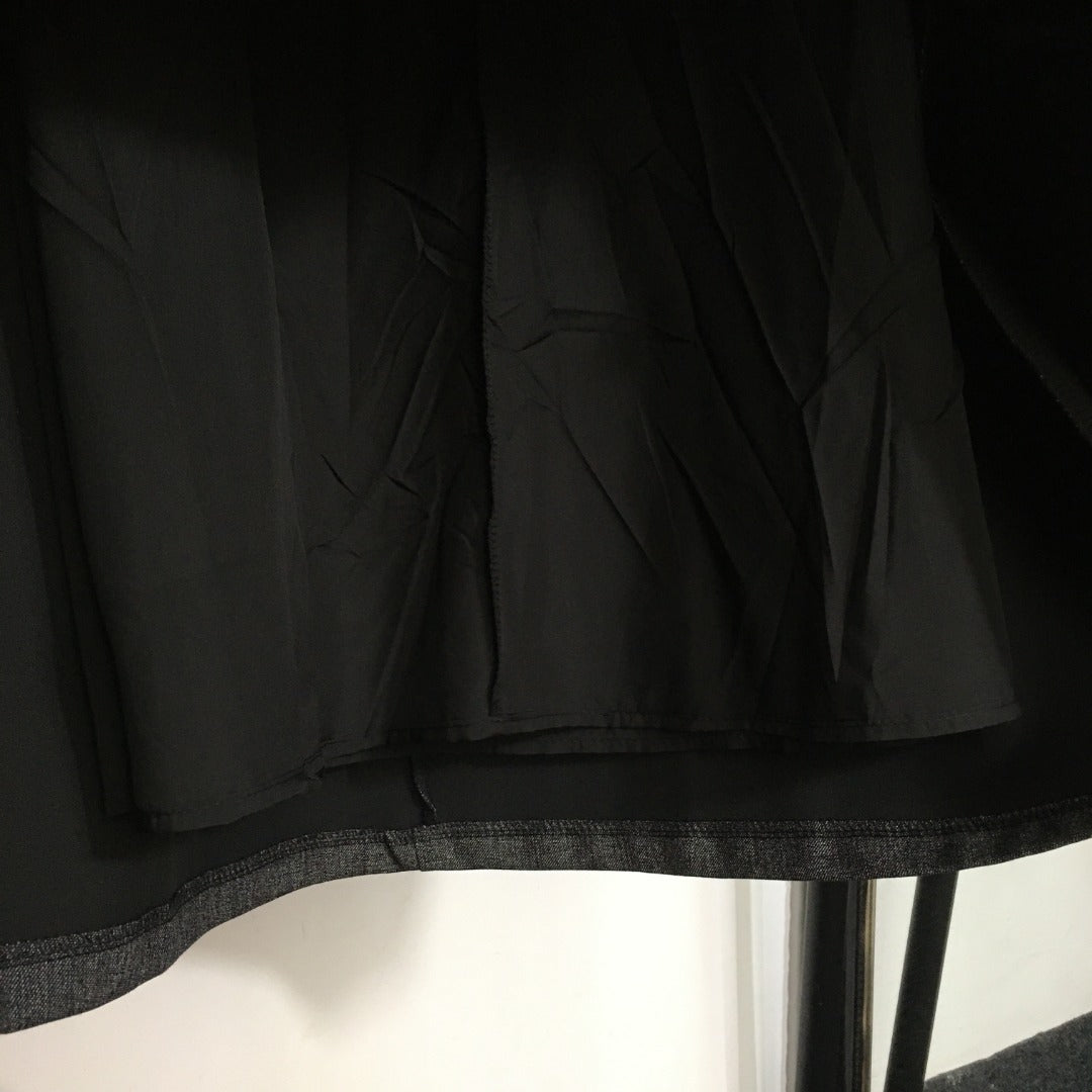 WA letter ribbon high waist suit skirt (3 colors)