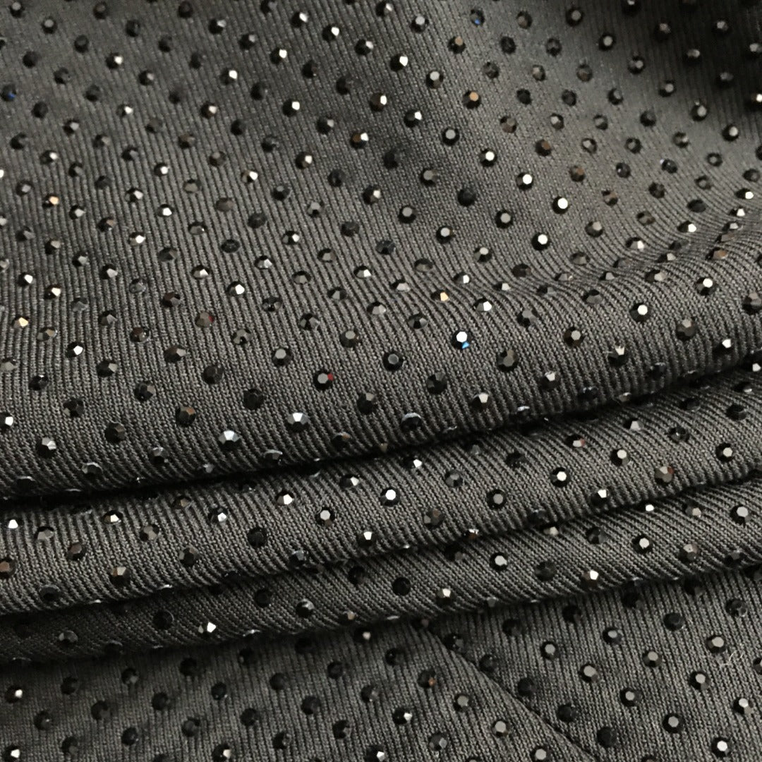 AW rhinestone lapel long-sleeved suit jacket