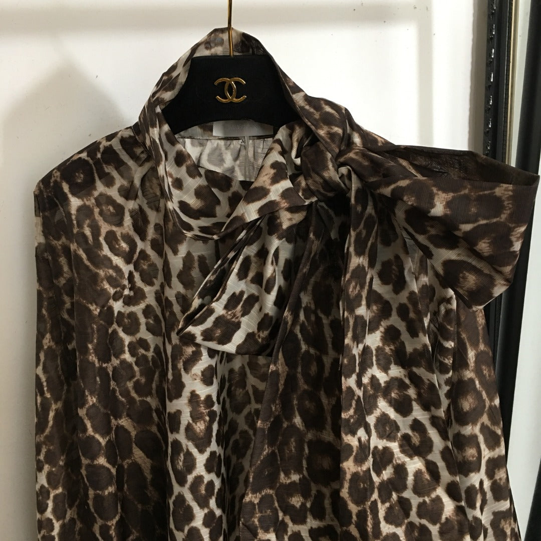 ZIMMERM* Pussy-bow print shirt