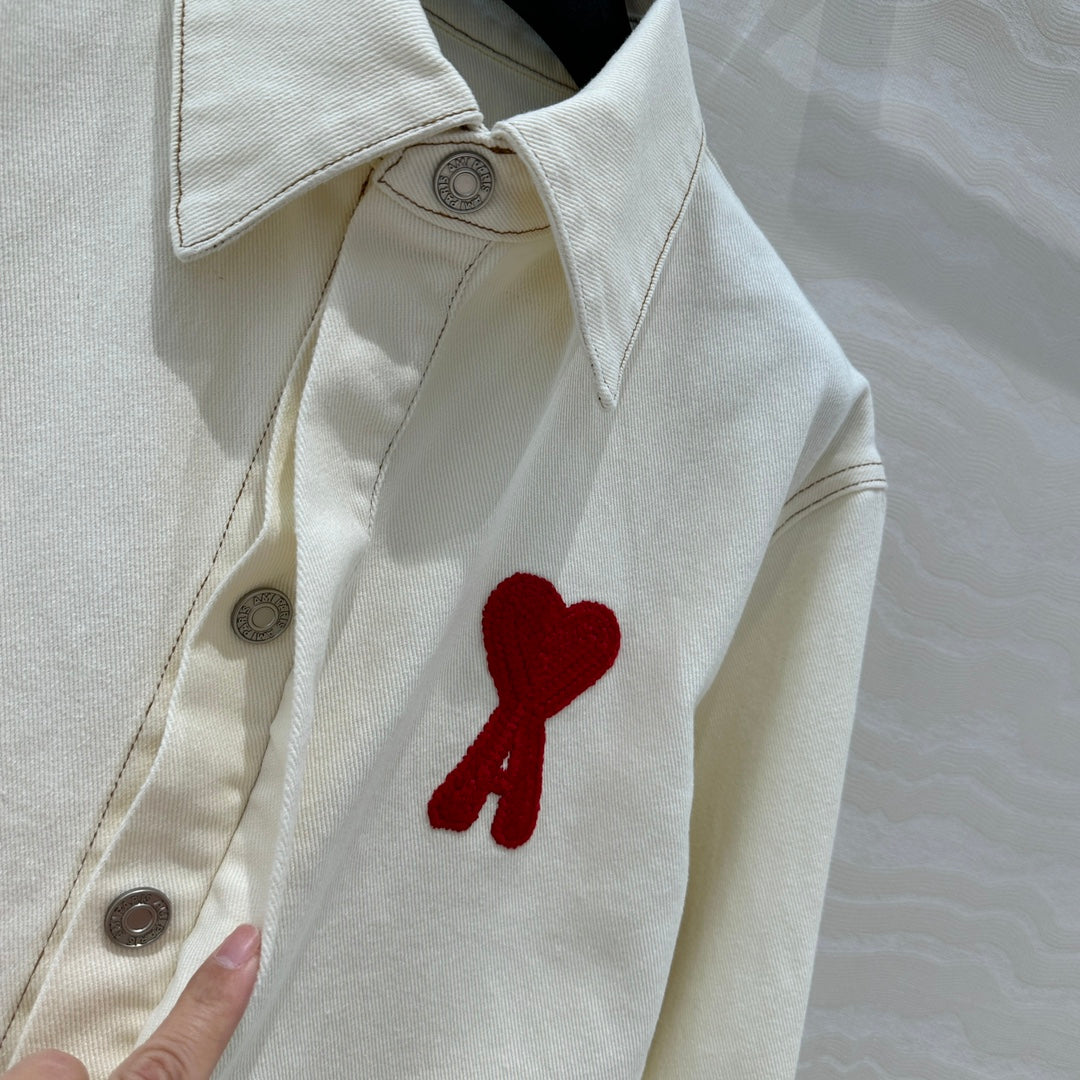 AMI* Washed Denim Shirt