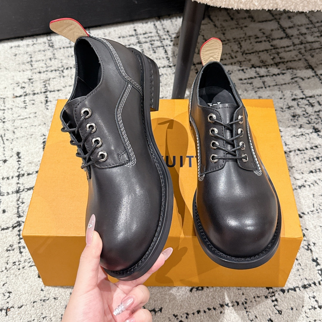 LOU* 25SS thick-soled leather shoes