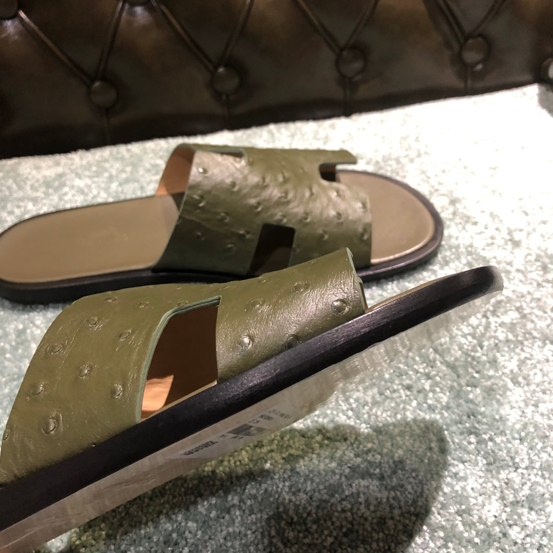 HER* leather slippers