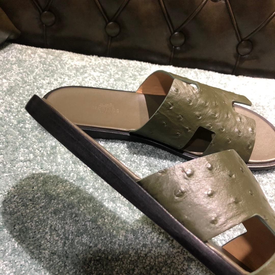 HER* leather slippers