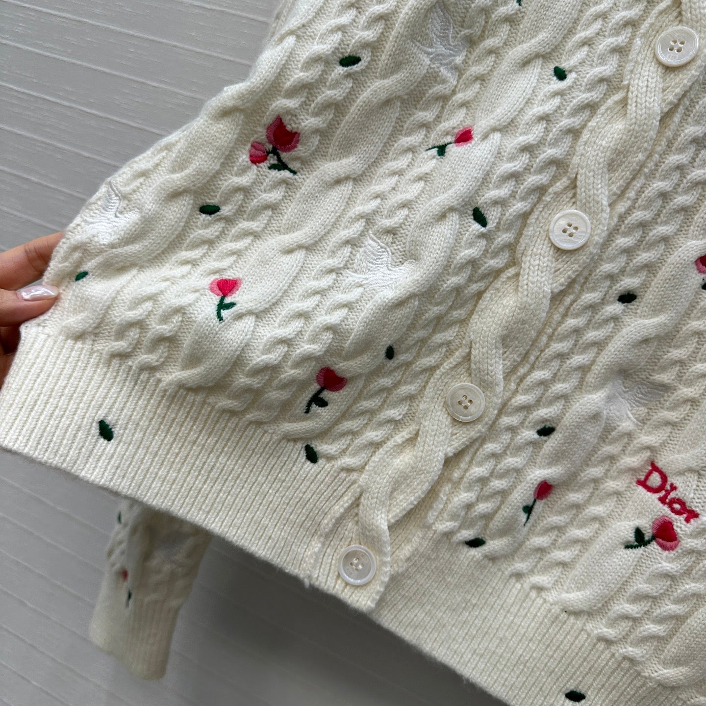 Dior 26-year anniversary embroidered knitwear