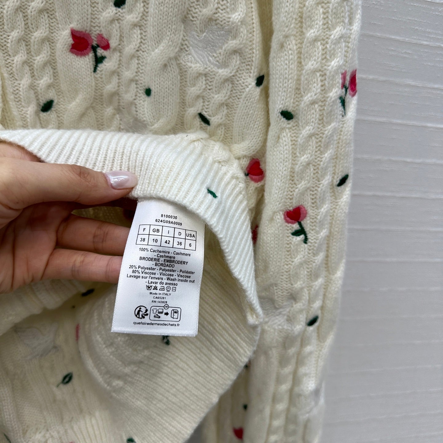 Dior 26-year anniversary embroidered knitwear