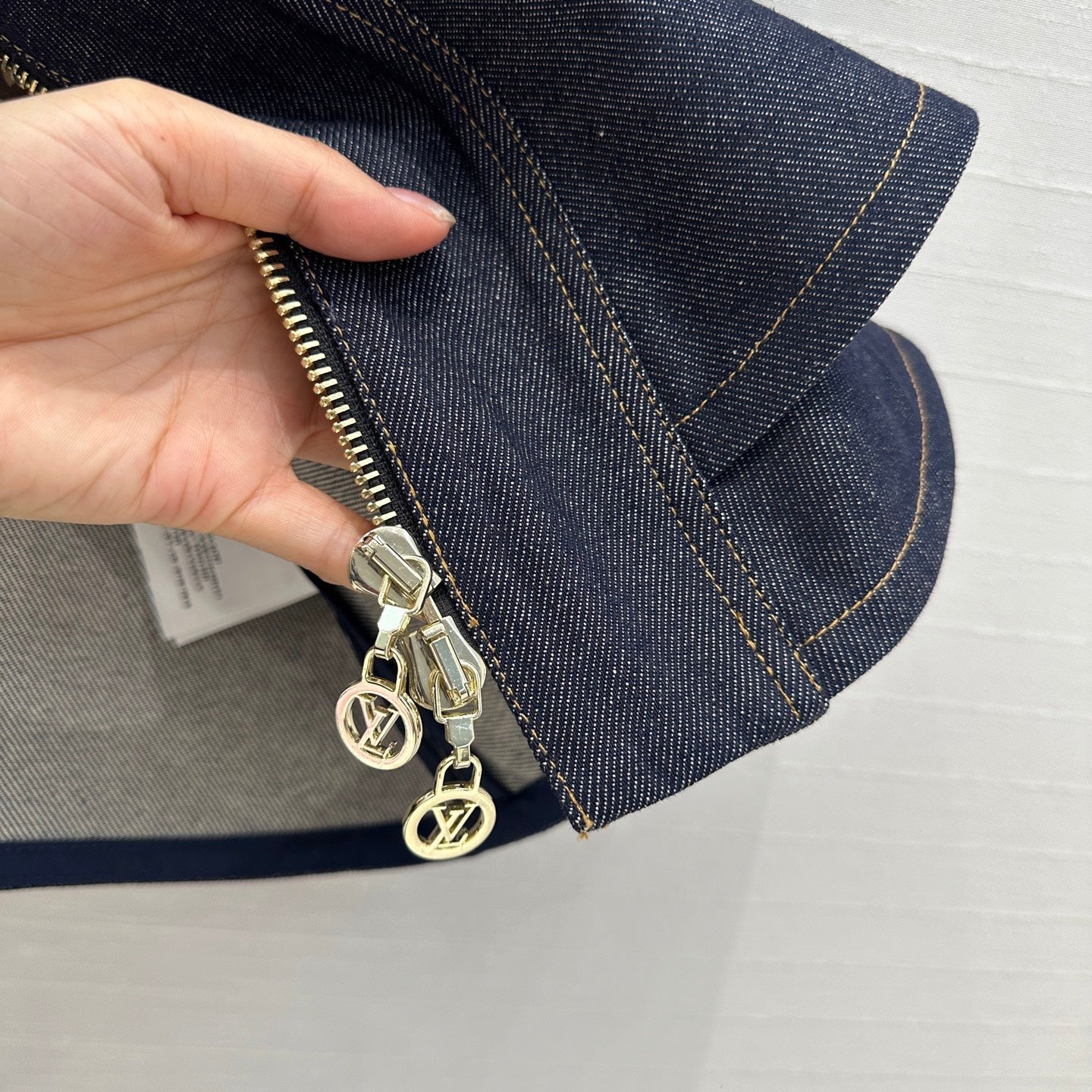 Louis Vuitton Ruffled Denim Vest Jacket