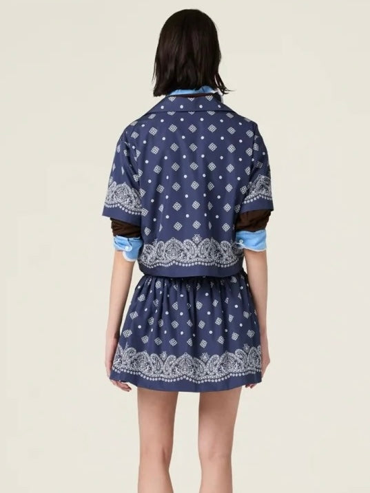 MIUMIU Resort Short-Sleeved Shirt and Shorts (On Sale)