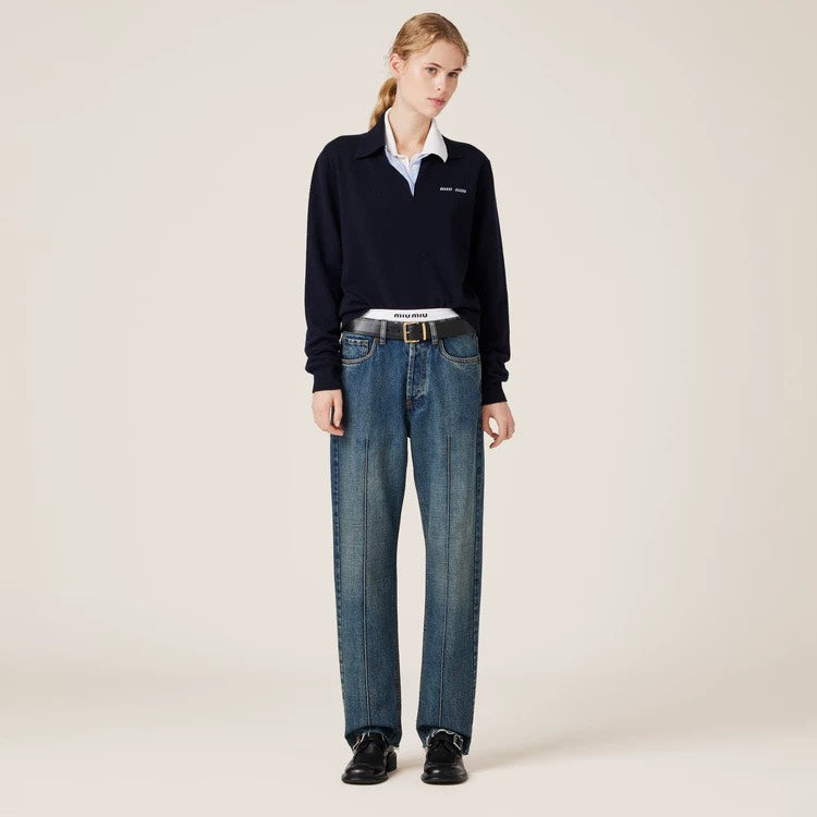 MIUMIU low-rise straight-leg trousers (on sale)