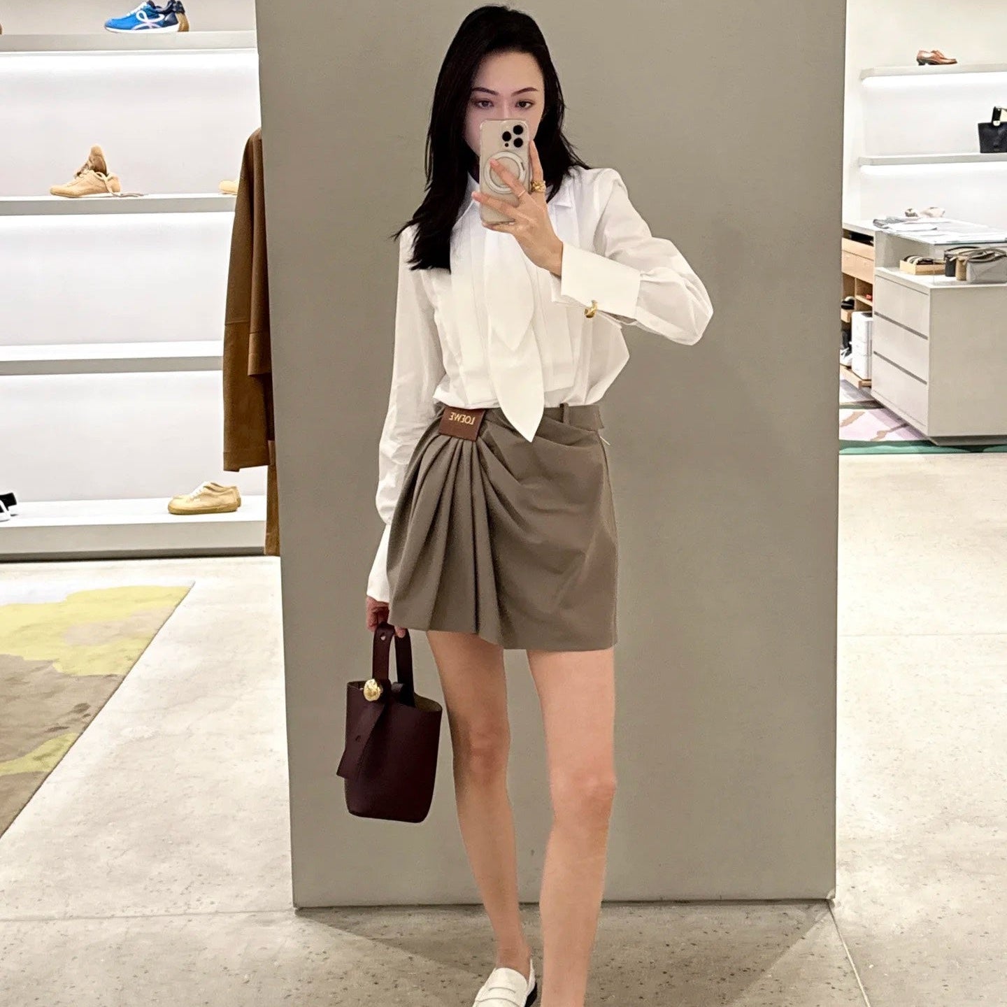 Loewe pleated mini skirt (on sale)