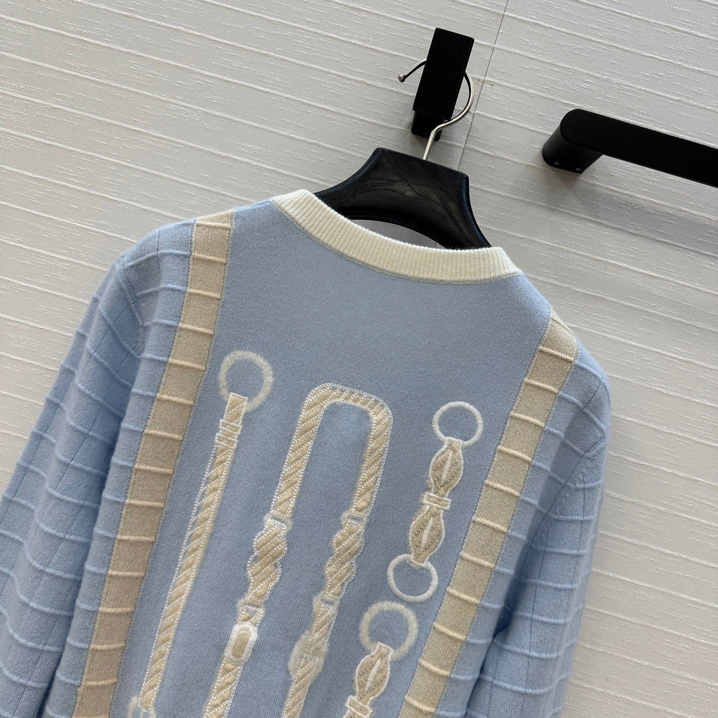 Hermès embroidered cashmere knit sweater (on sale)