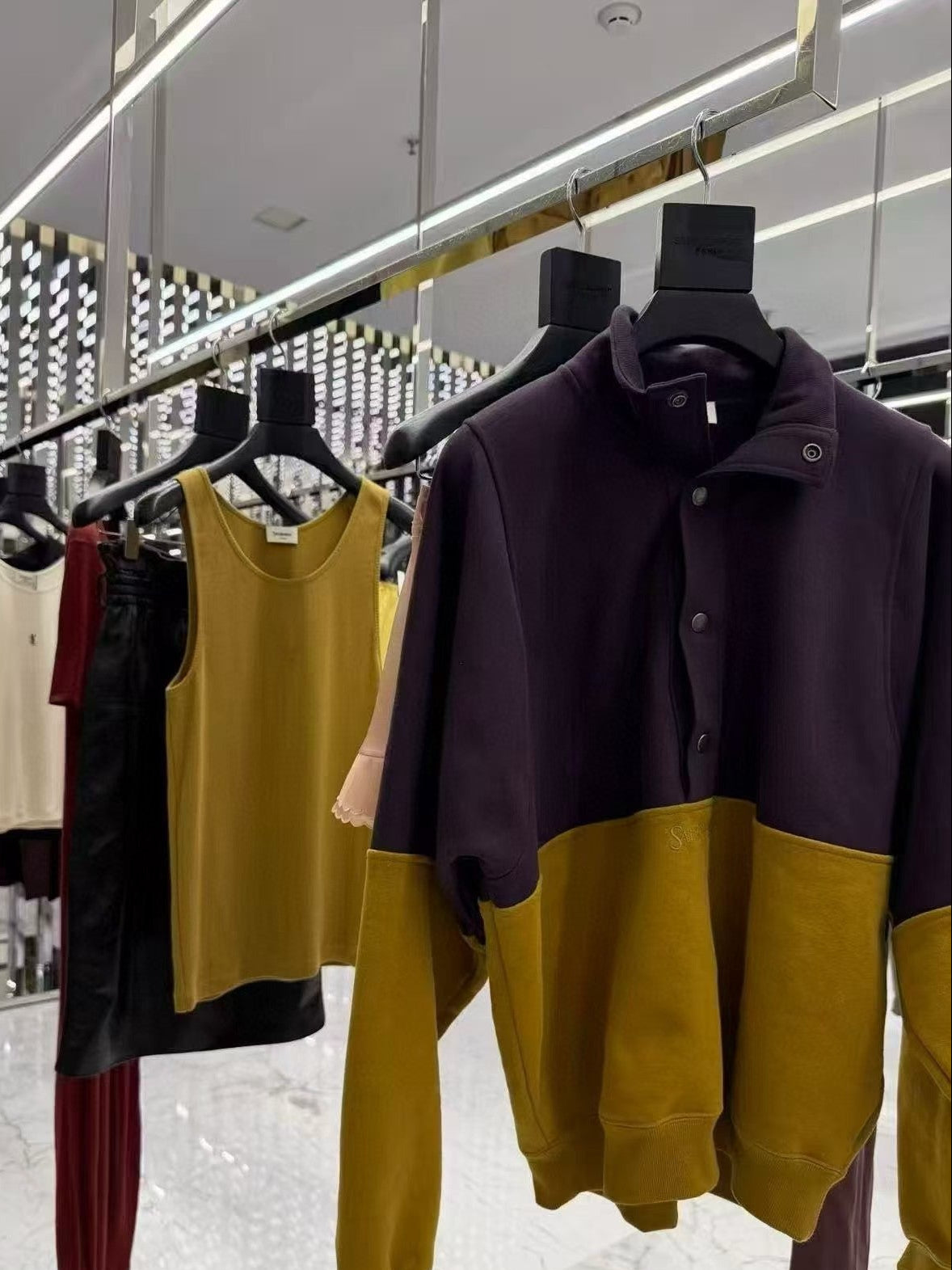 YSL 26 Color-block Turtleneck Sweatshirt
