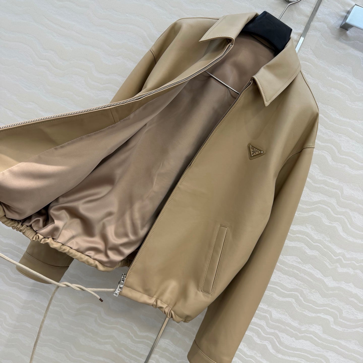 Prada 2026 new season lambskin leather jacket