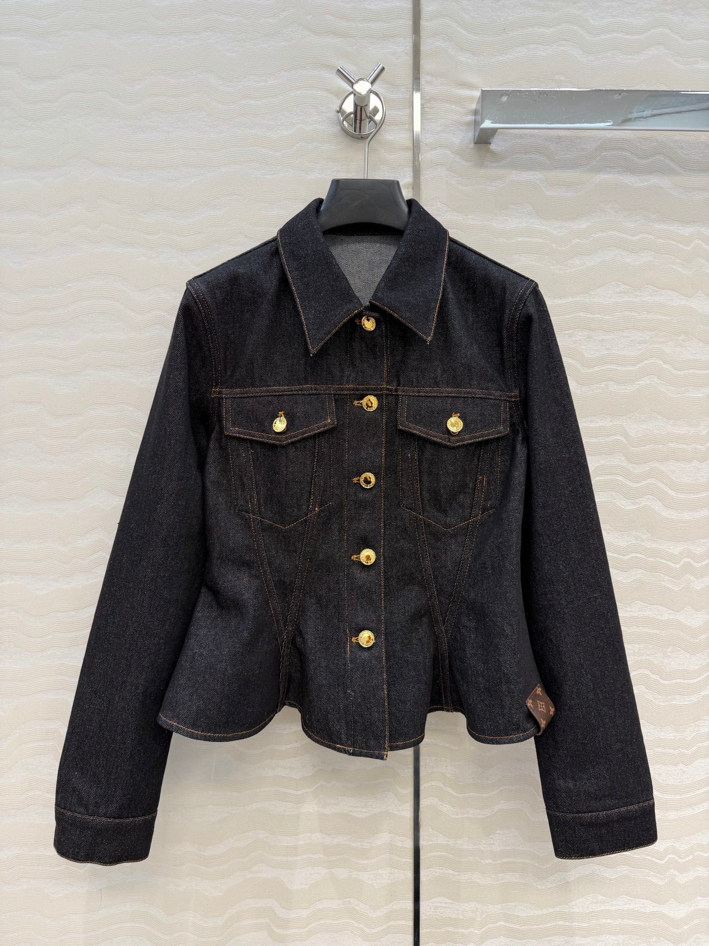 LV 26SS Denim Jacket/High-Waisted Straight-Leg Pants