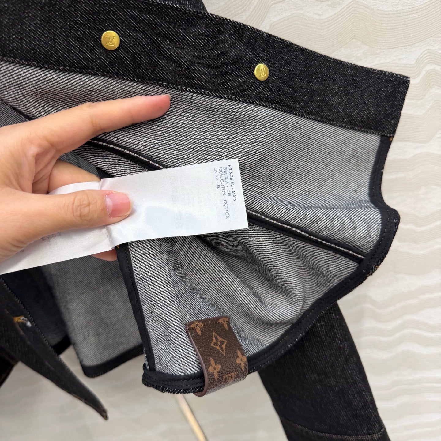 LV 26SS Denim Jacket/High-Waisted Straight-Leg Pants