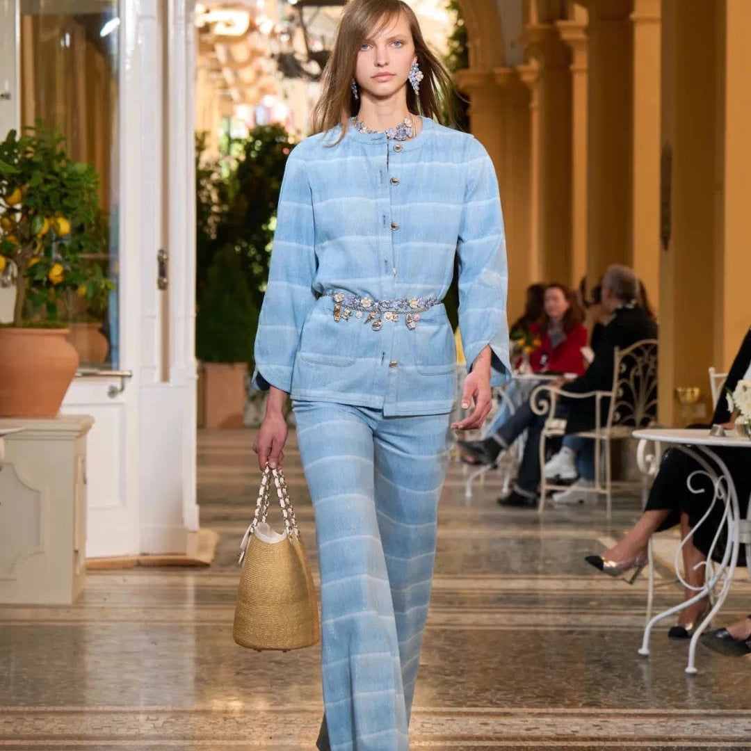 Chanel 26SS Resort Collection: Denim Jacket / High-Waisted Wide-Leg Trousers