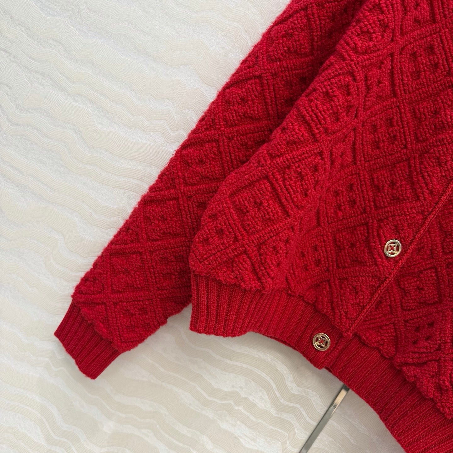 LV 26SS Jacquard Cashmere Jacket/Skirt